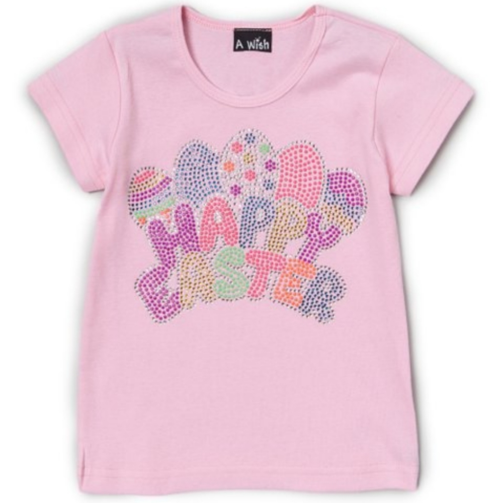 Pink Happy Easter Egg Tee 2T